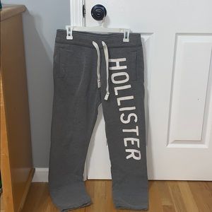 Grey hollister sweat pants.